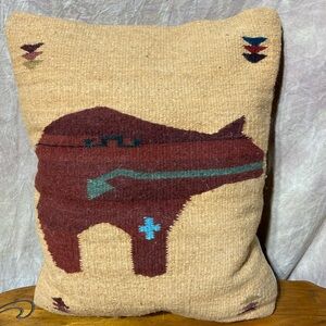 Very cool pillow. 14” x 18”